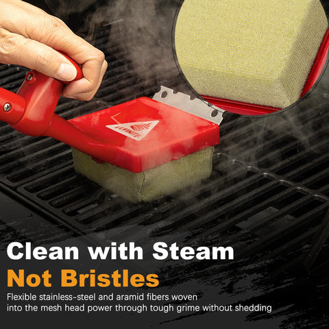 EEFINITE steam cleaning action on grills reduces grime without chemicals