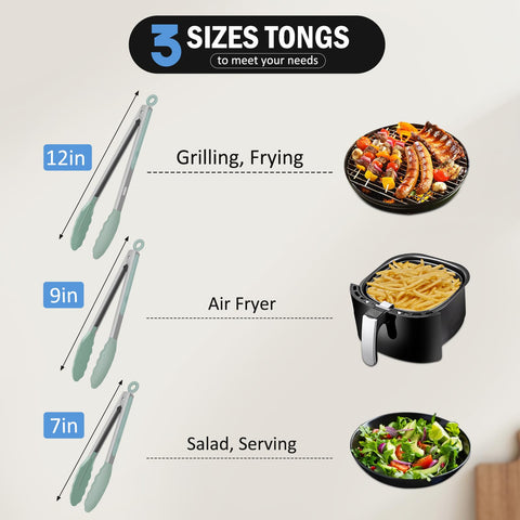 EEKEDO silicone-tips prevent scratches on nonstick cookware during tossing