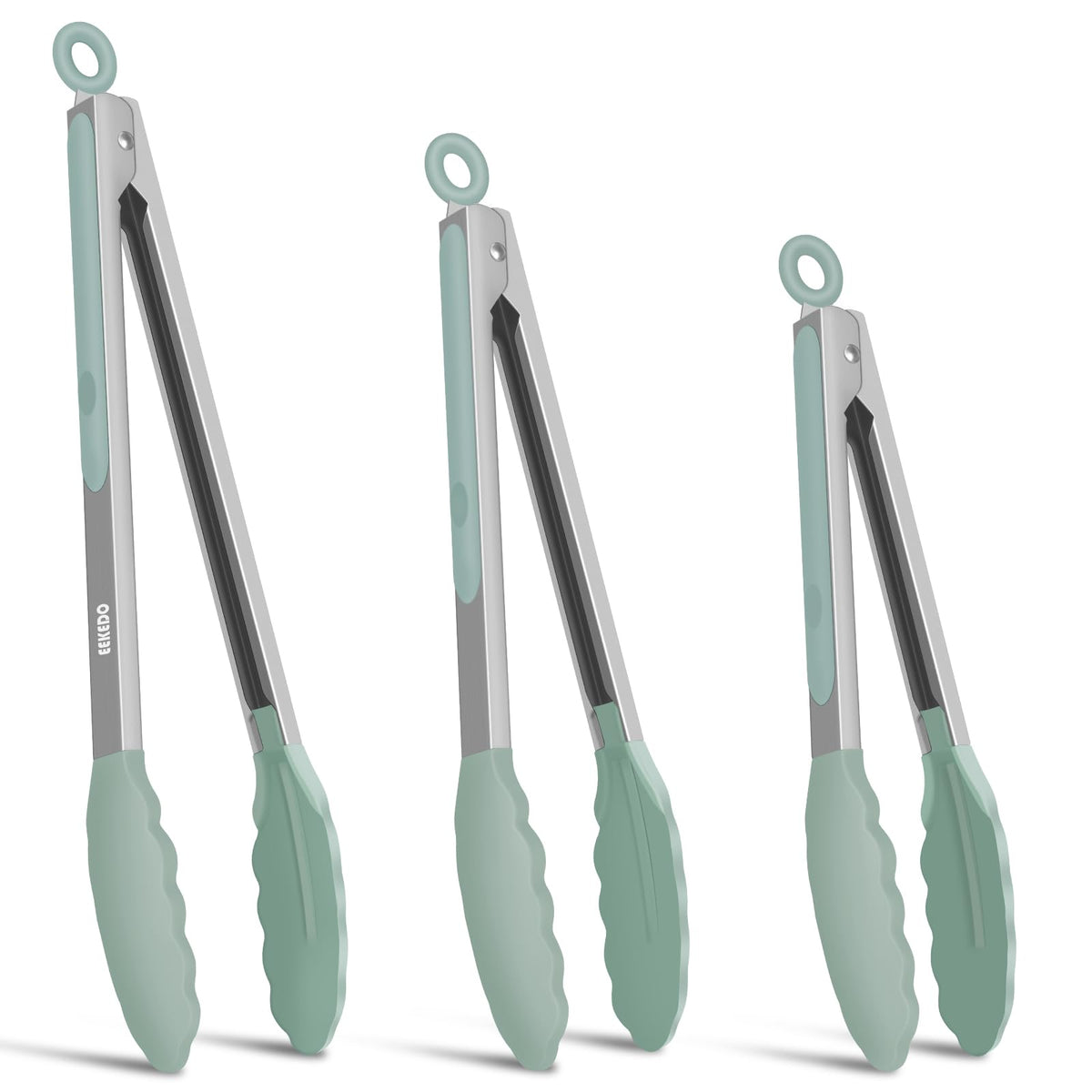 EEKEDO kitchen tongs stainless steel body for durable grilling