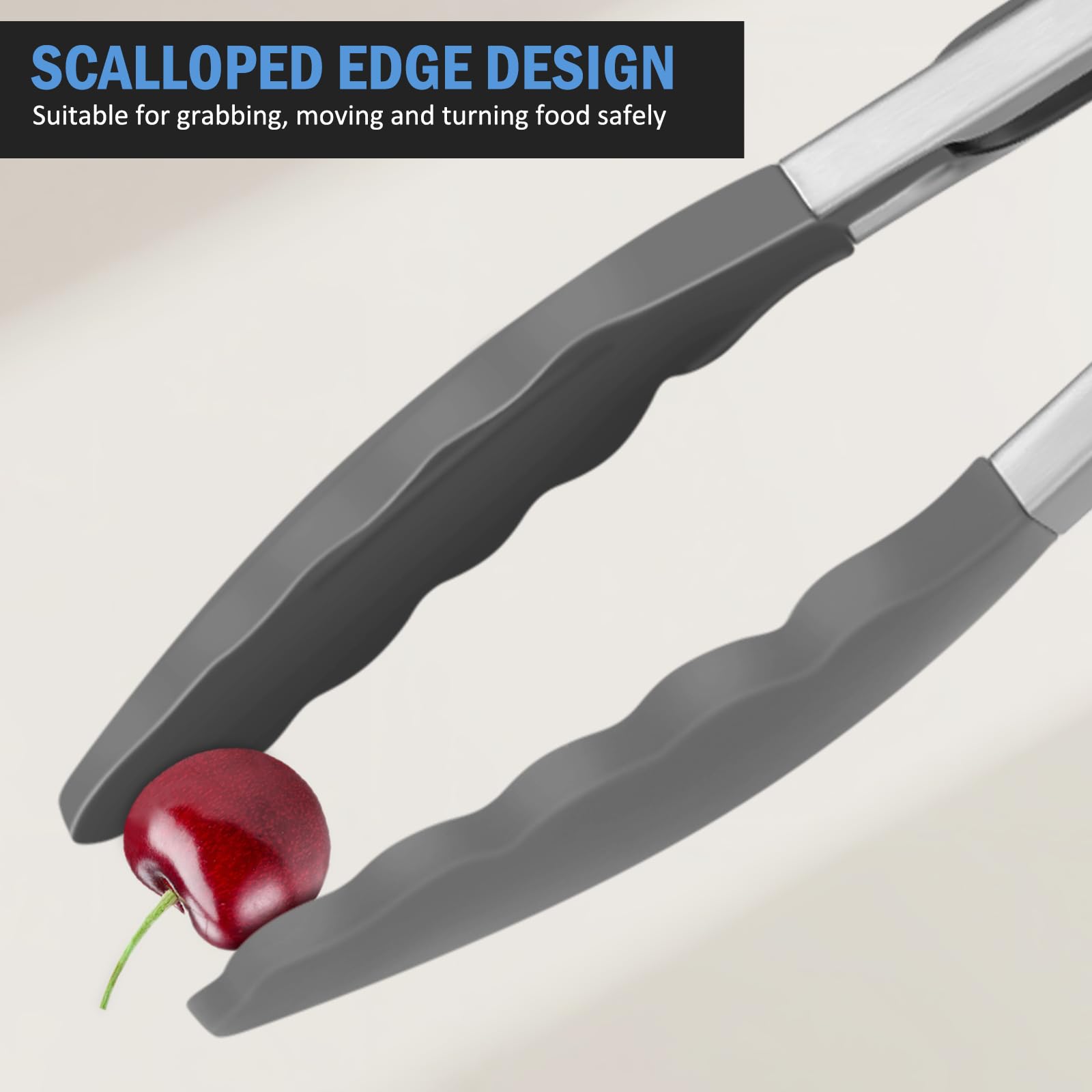 EEKEDO tongs ideal for turning burgers, fish, noodles, and serving salads.