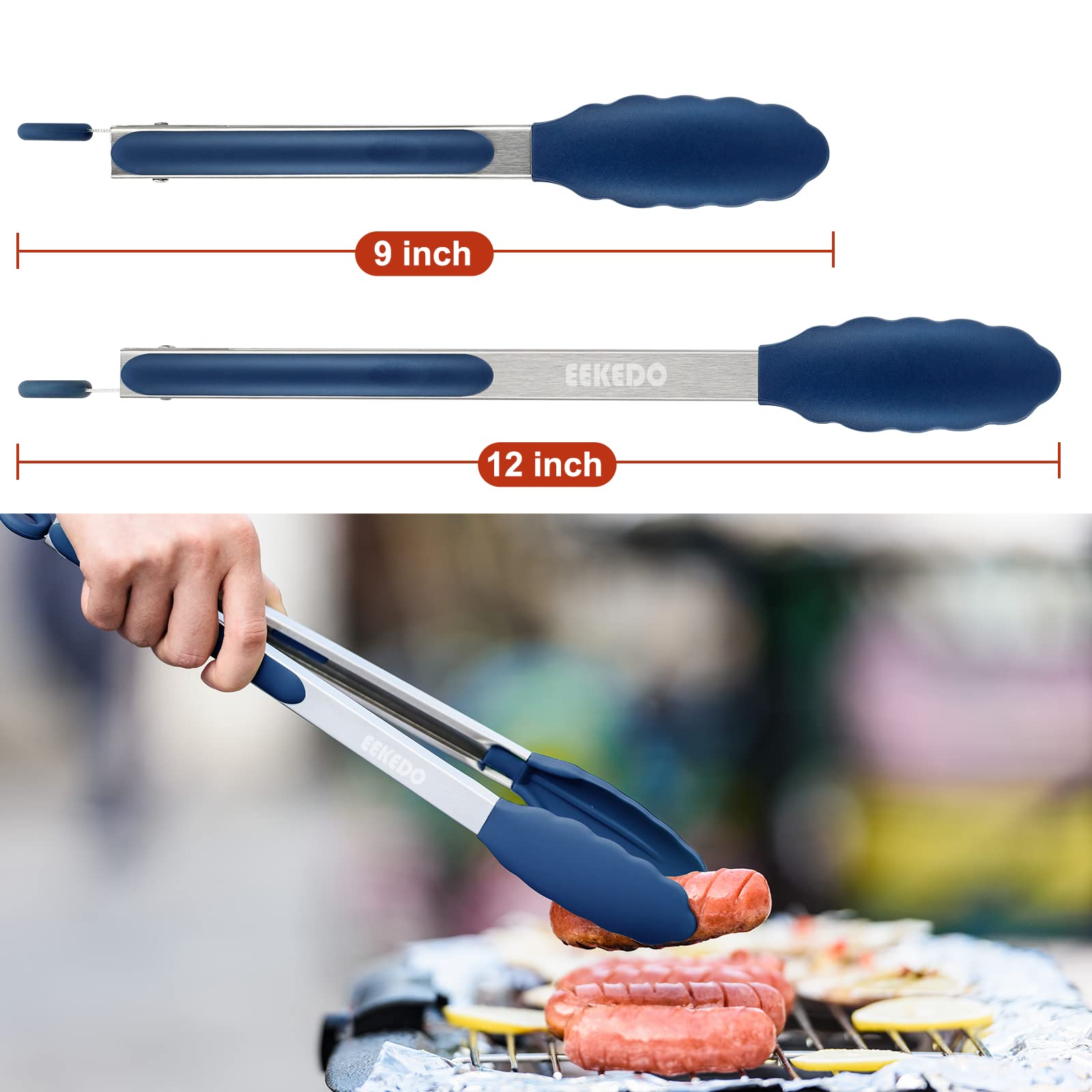 EEKEDO tongs dishwasher-safe for easy cleanup after meals.