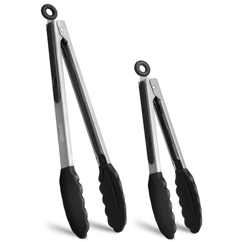 EEKEDO tongs with 600°F heat resistance for high-heat cooking.