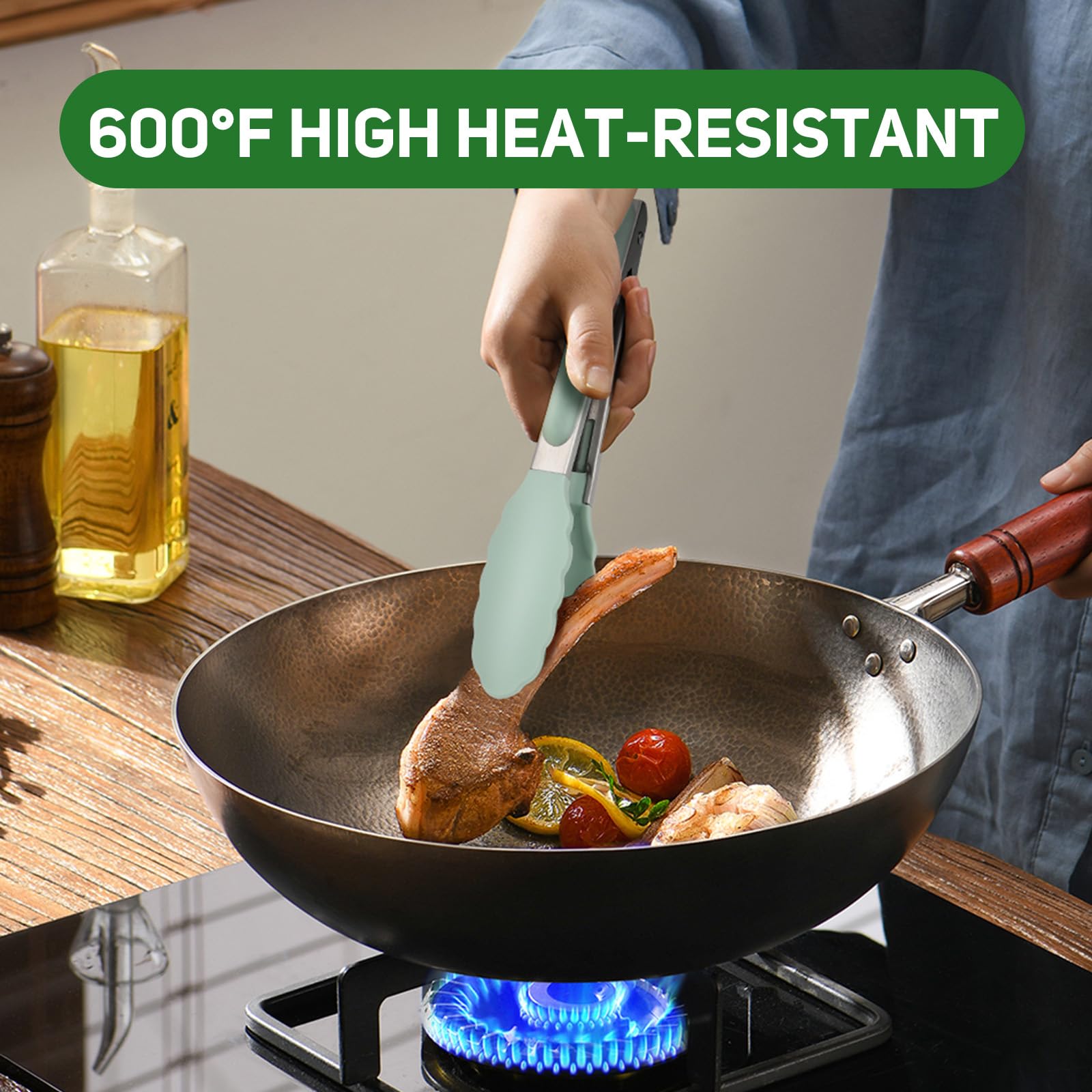 EEKEDO tongs suitable for indoor and outdoor cooking environments