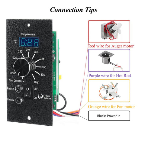 Eeranzoy RTD temperature sensor ensures accurate grill temperature readings.