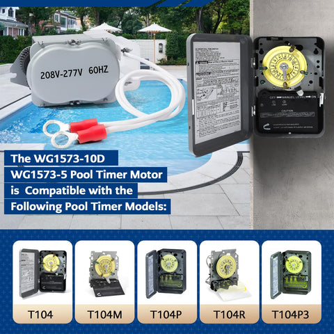 E ETO ENREGYTO 208-277V 60Hz motor powering precise pool timing in real-world use.