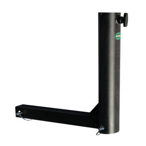 EEZ RV Products hitch-mount Starlink pole holder on a vehicle hitch