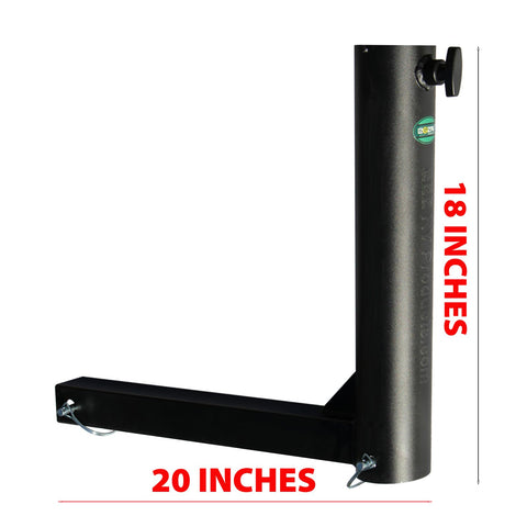 Pole diameter support up to 2.5 inches with sturdy steel