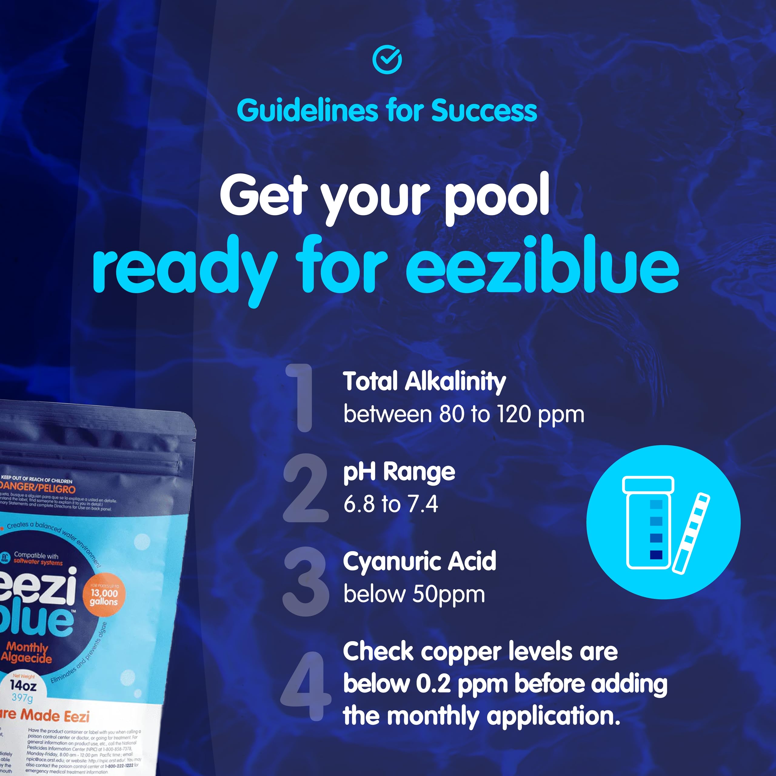 Eeziblue patent protected formula with EPA registration.