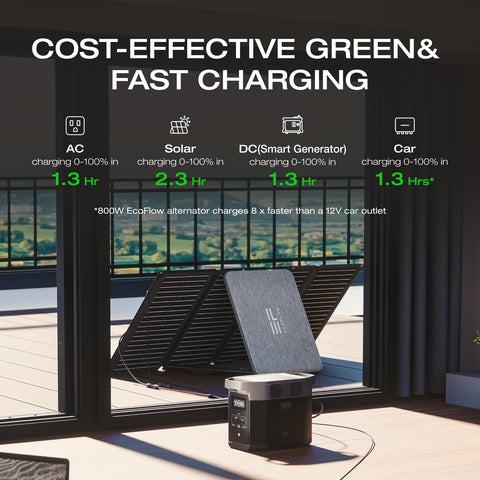 EF ECOFLOW Delta 2 LiFePO4 battery emphasizes long life and stable performance.