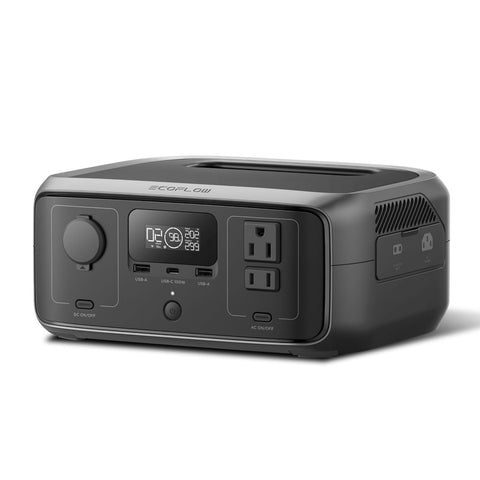 EF ECOFLOW River 3 fast-charging outdoors for quick power on trips