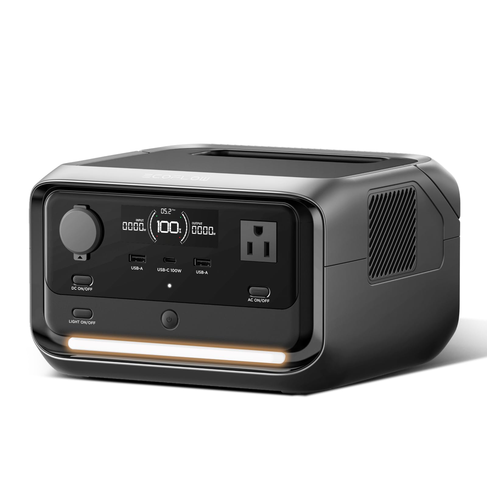 EF ECOFLOW River 3 Plus front view highlights compact design for portable outdoor power