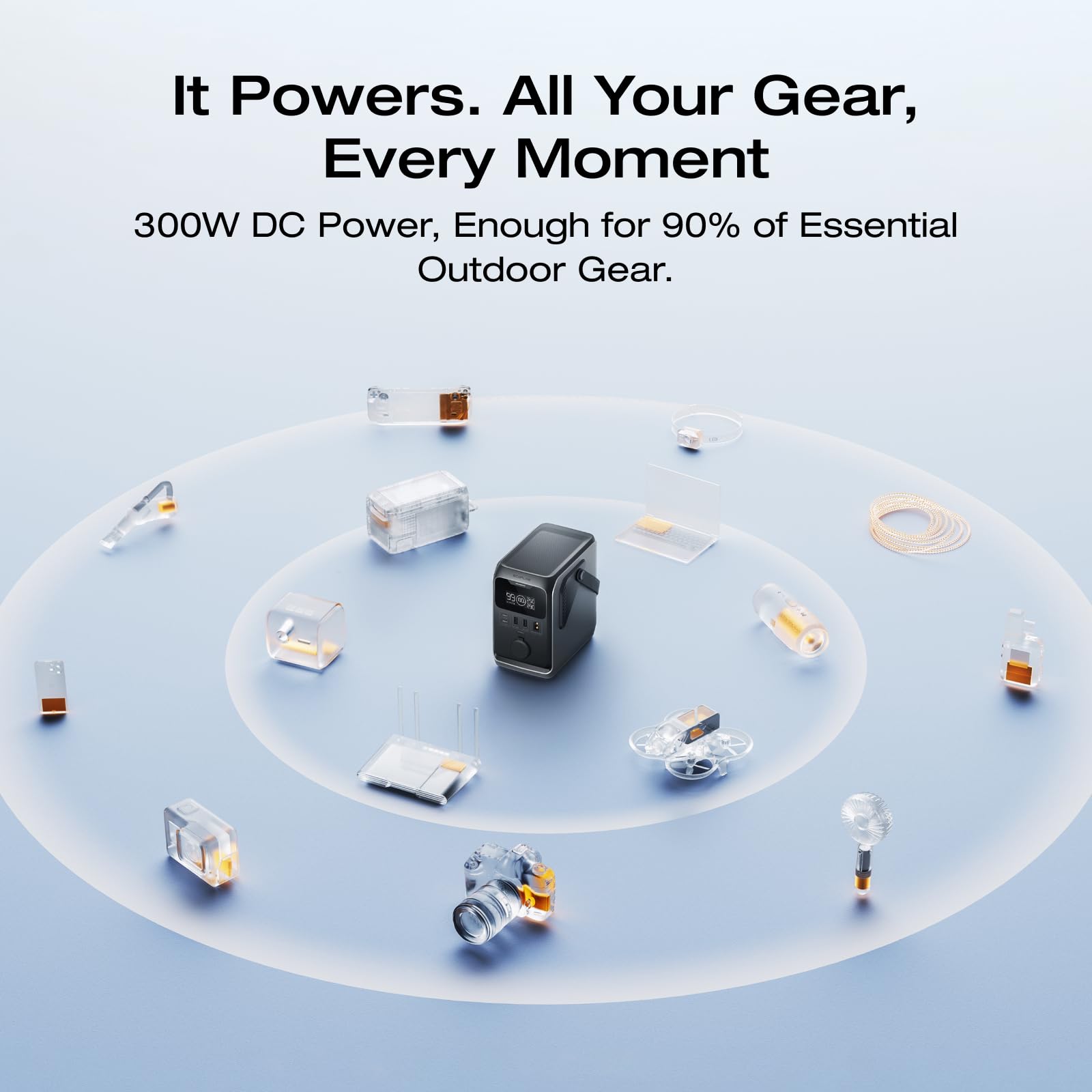 EF ECOFLOW Trail 300 DC includes quick start guide and safety card