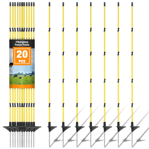 Efarmkeper 48-inch fiberglass step-in post for stable, portable gardens fencing.