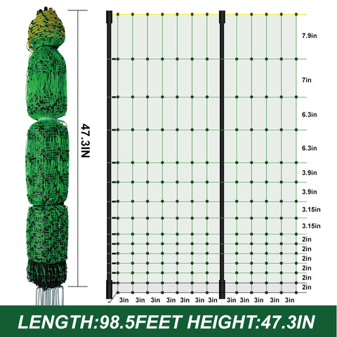 EFencSolv netting height 47-3in ready for predator deterrence