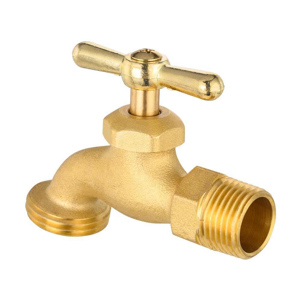 EFIELD bibcock outlet 3/4in MHT fits standard garden hoses.
