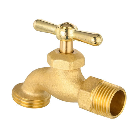 EFIELD bibcock outlet 3/4in MHT fits standard garden hoses.