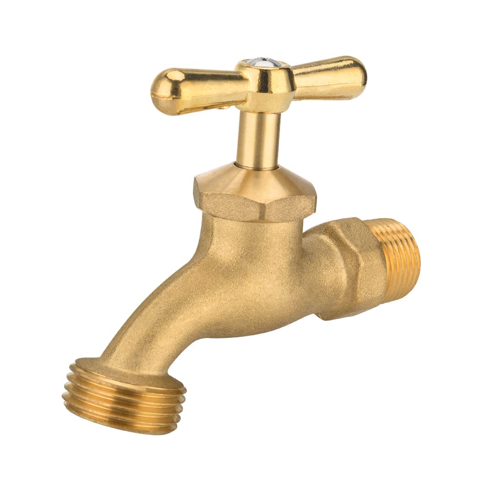 EFIELD BIBCOCK001 1/2 in MIP inlet enables sturdy outdoor water connections