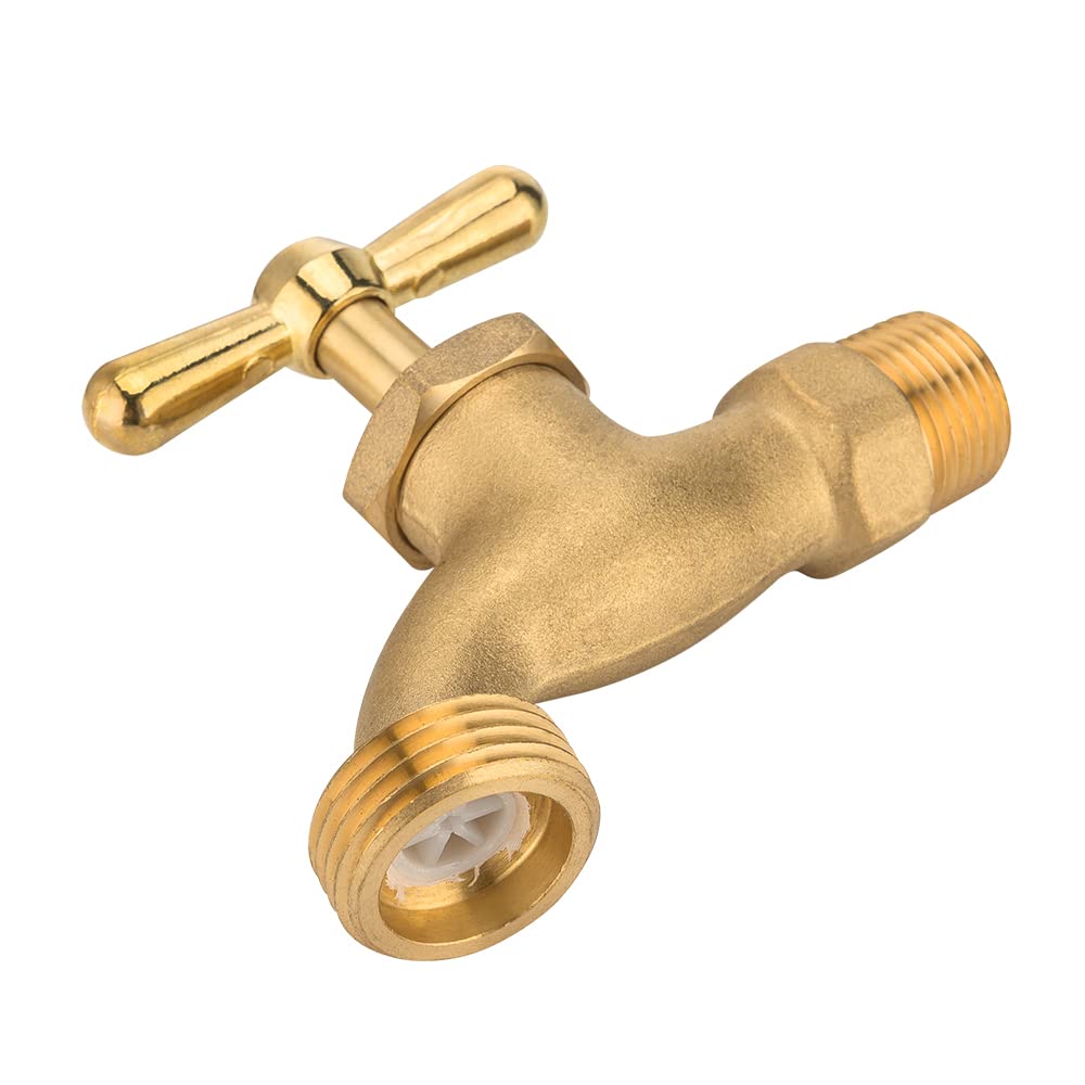 EFIELD BIBCOCK001 3/4 in MHT outlet fits standard hoses for easy watering