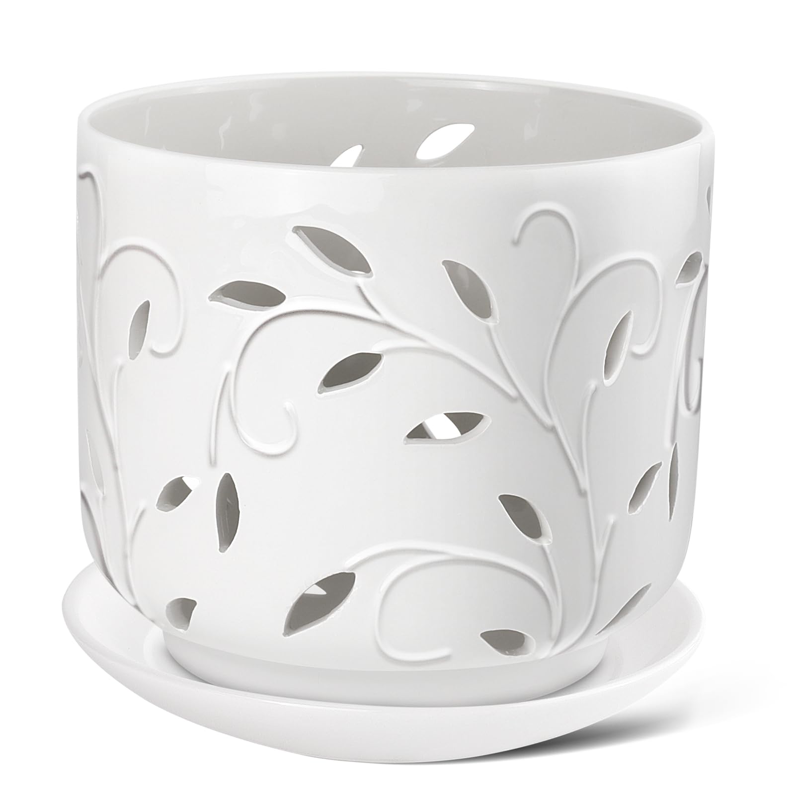 EFISPSS Orchid Pot with holes, 7-inch diameter promotes airflow for orchids