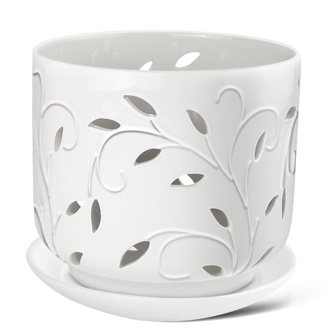 EFISPSS Orchid Pot with holes, 7-inch diameter promotes airflow for orchids