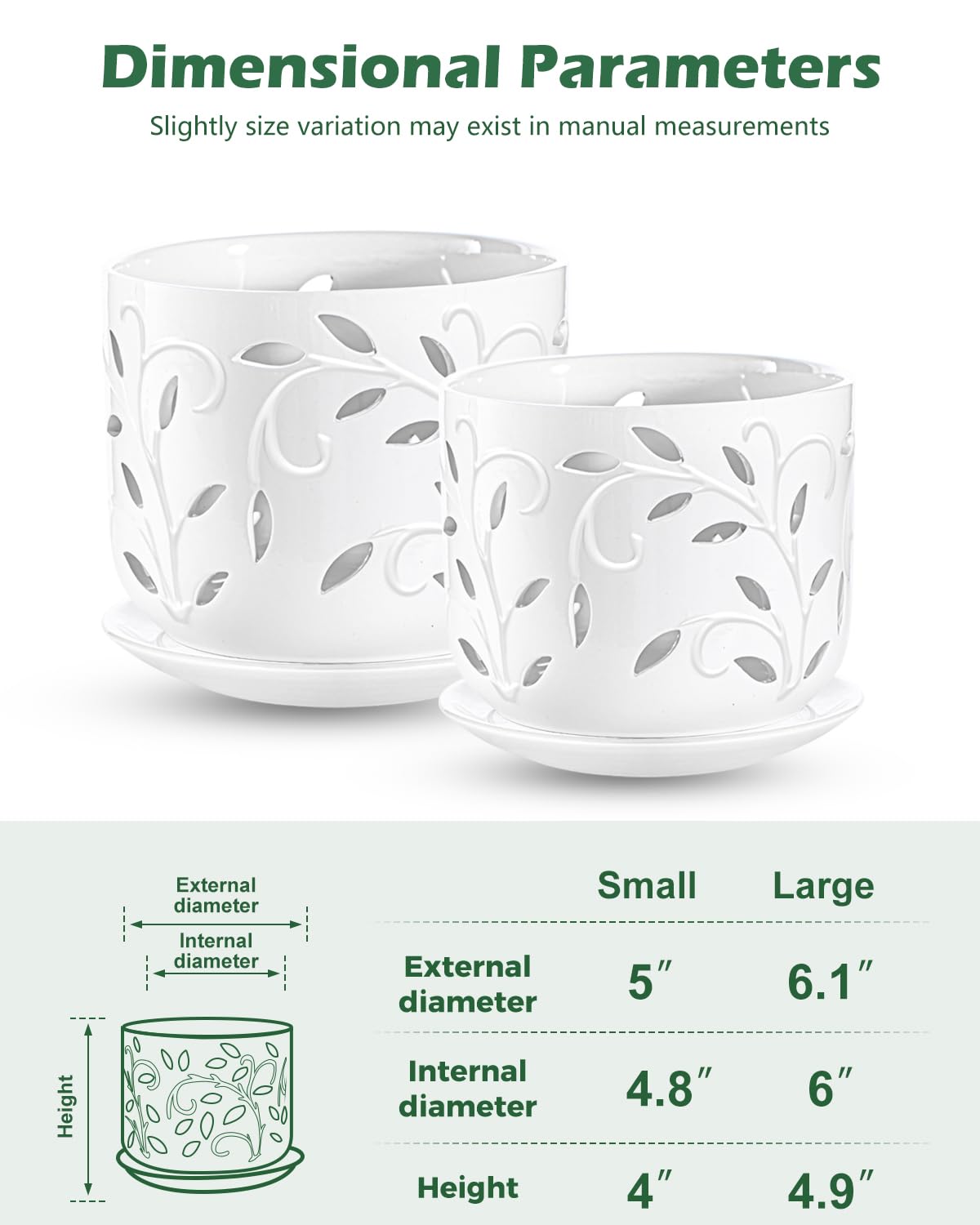 EFISPSS white glazed ceramic pot adds modern elegance to spaces.