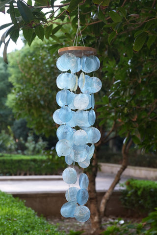 Efoleya wind chime with waterproof wood top, built for outdoor use.