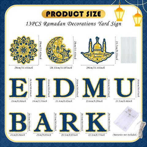 Eforcase outdoor ramadan decoration stakes, quick setup for stable yard art