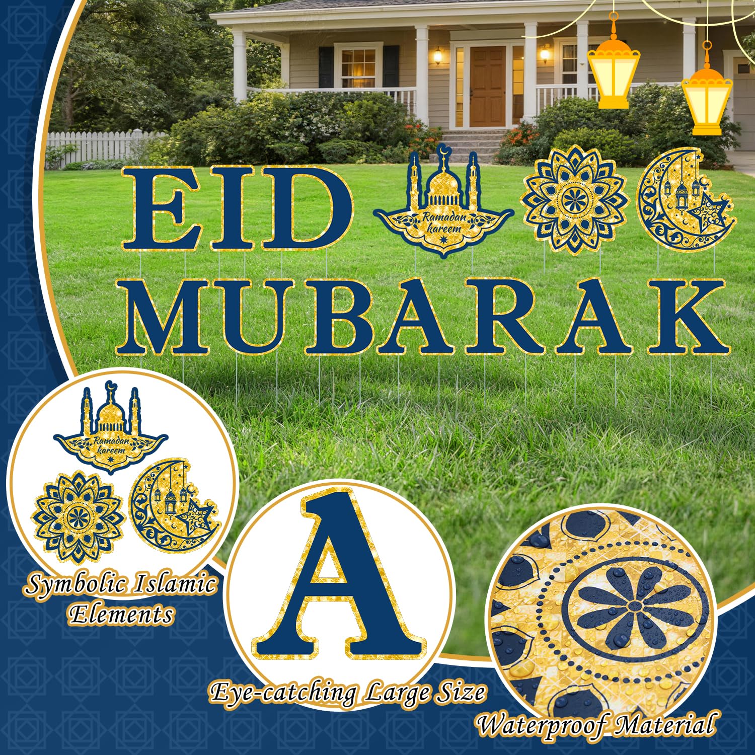 Eforcase ramadan patterns palace sign, chic focal point for curbside Ramadan decor