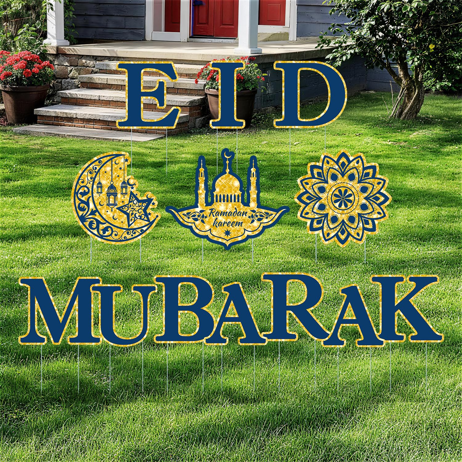 Eforcase ramadan patterns moon star for garden decor, adds elegant illumination