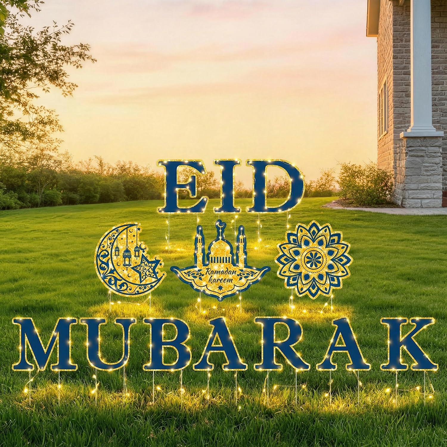 Eforcase ramadan sign letters for yard display, bright outdoor messaging for Eid