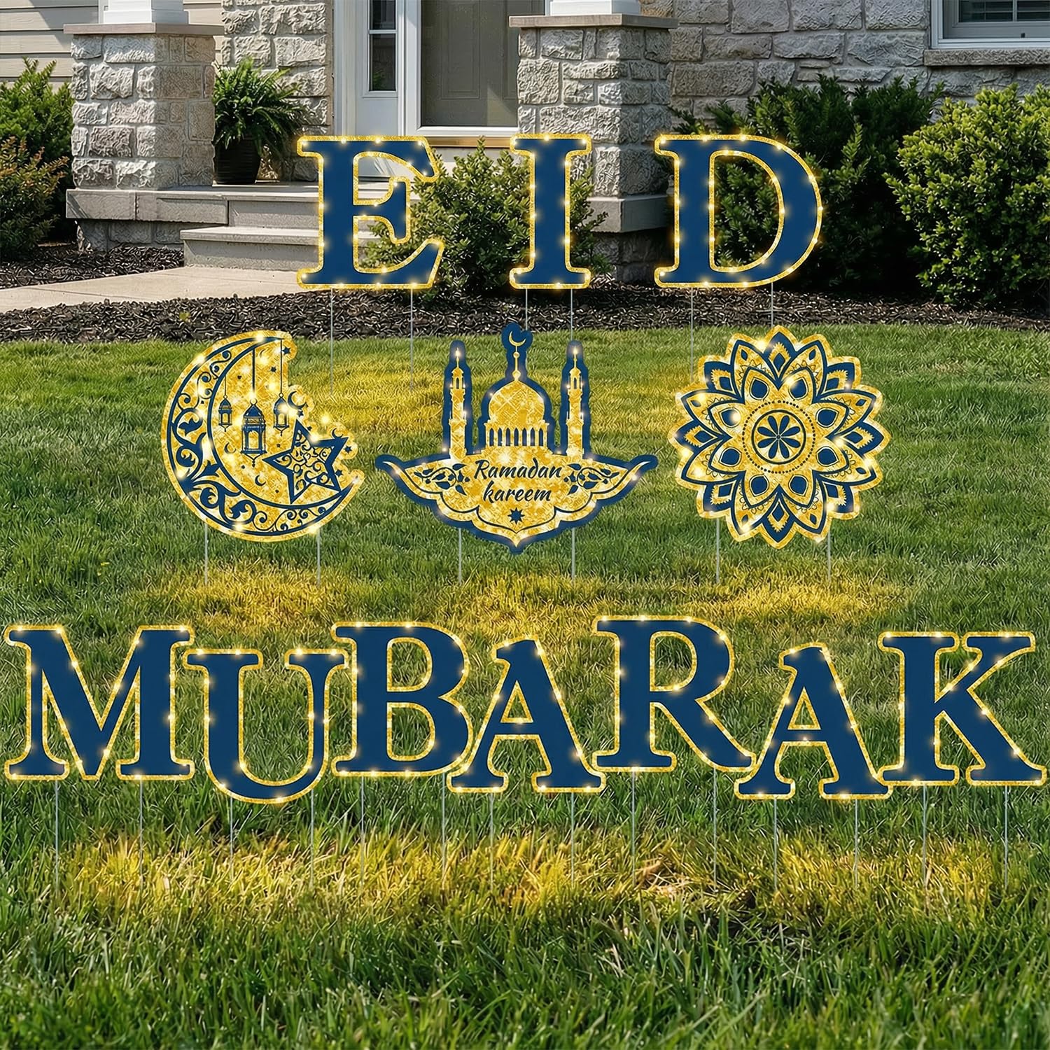 Eforcase yard sign letters ten, bold display suitable for outdoor Eid celebrations