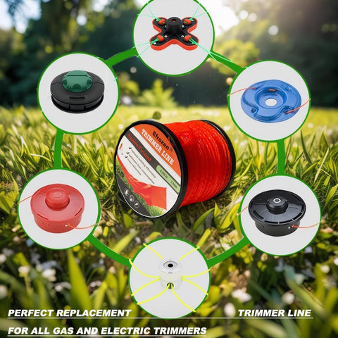 Efrozen square spiral line lasts longer and cuts efficiently.