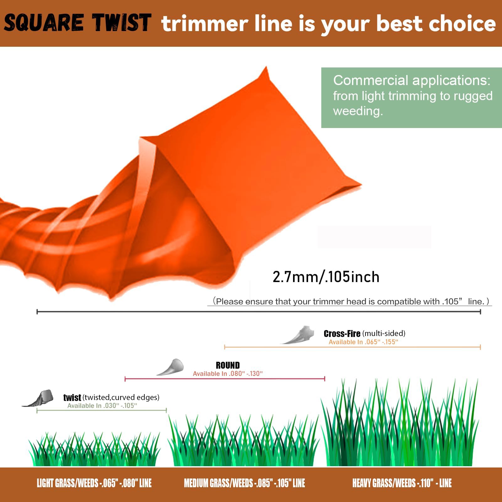 Efrozen weed eater offers universal compatibility with major brands for versatile use.