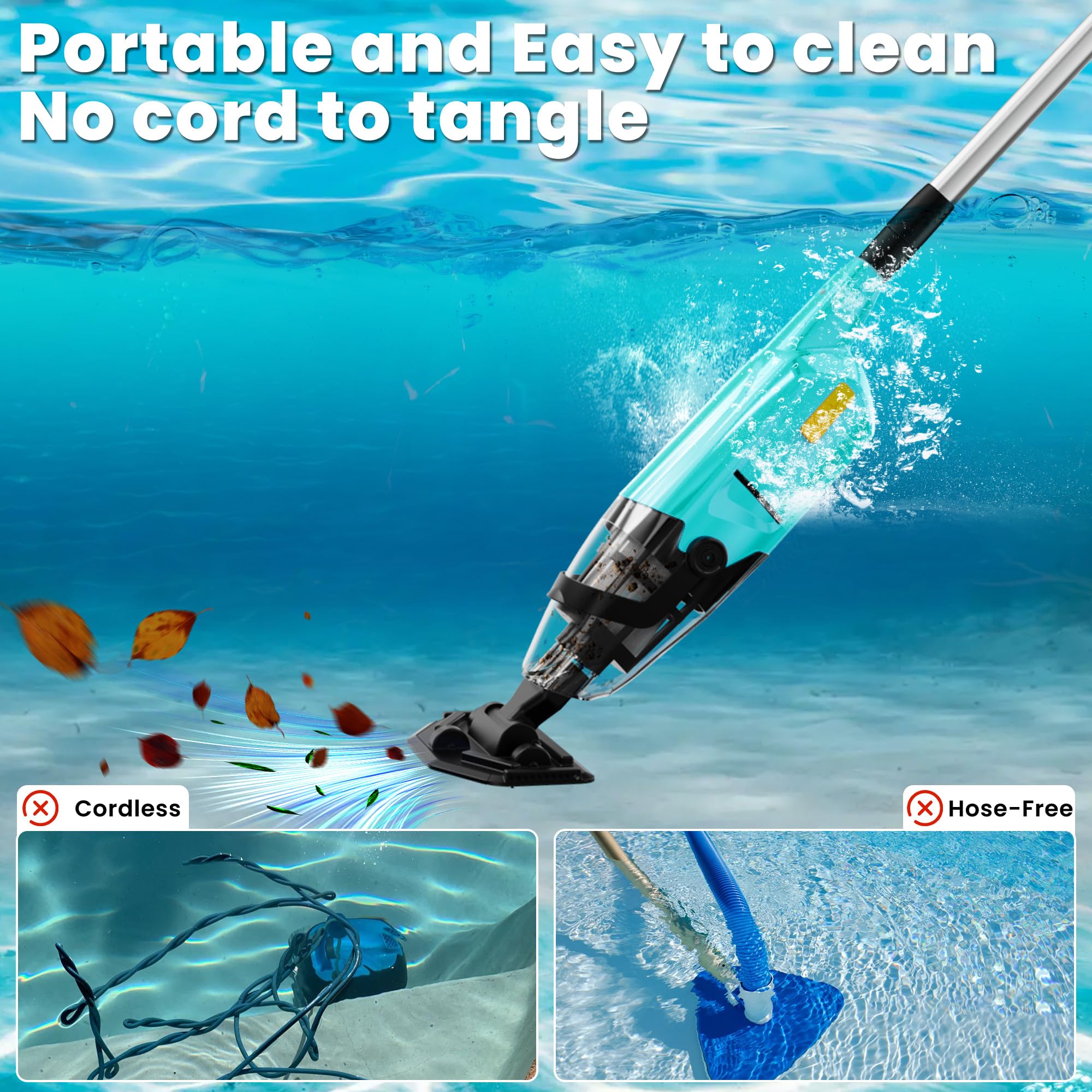 EFURDEN strong suction power for debris and sand removal