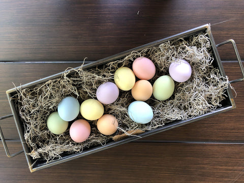 Eggcetera pastel ceramic nest egg supports crafts and Easter gifts
