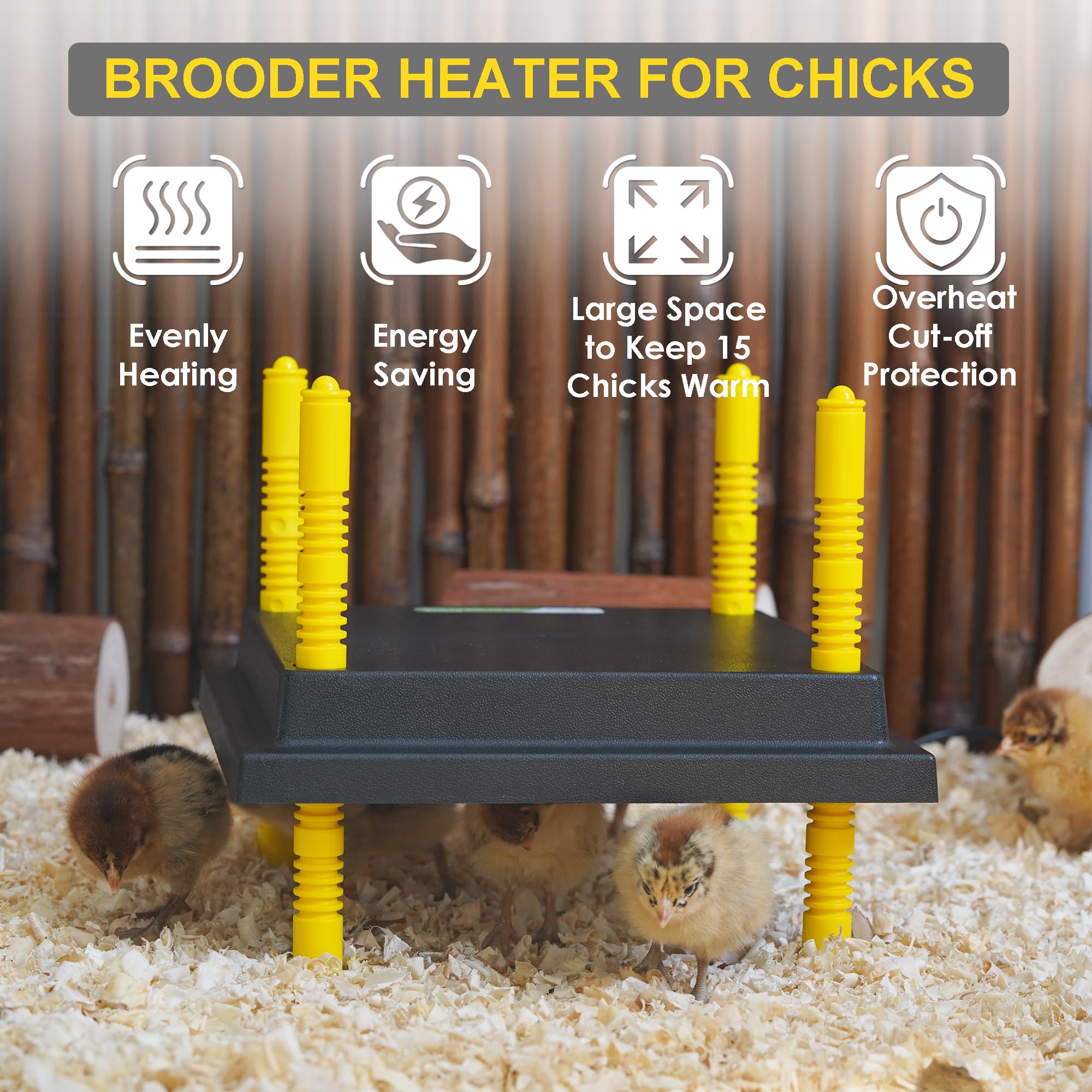 Eggluuz Chick Brooder Plate adjustable height with snap legs