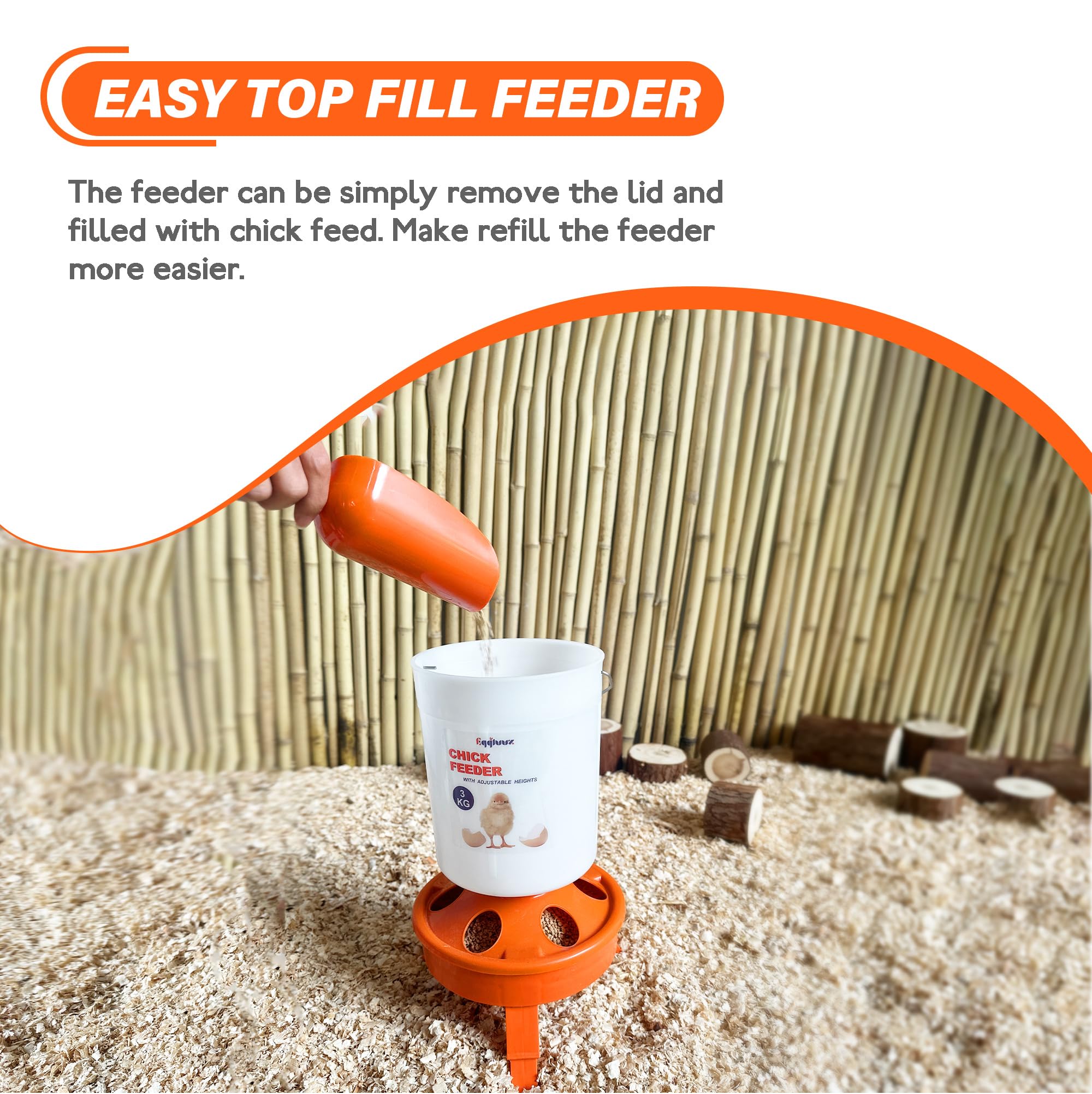Eggluuz chick waterer 1.5L provides steady hydration for growing chicks.