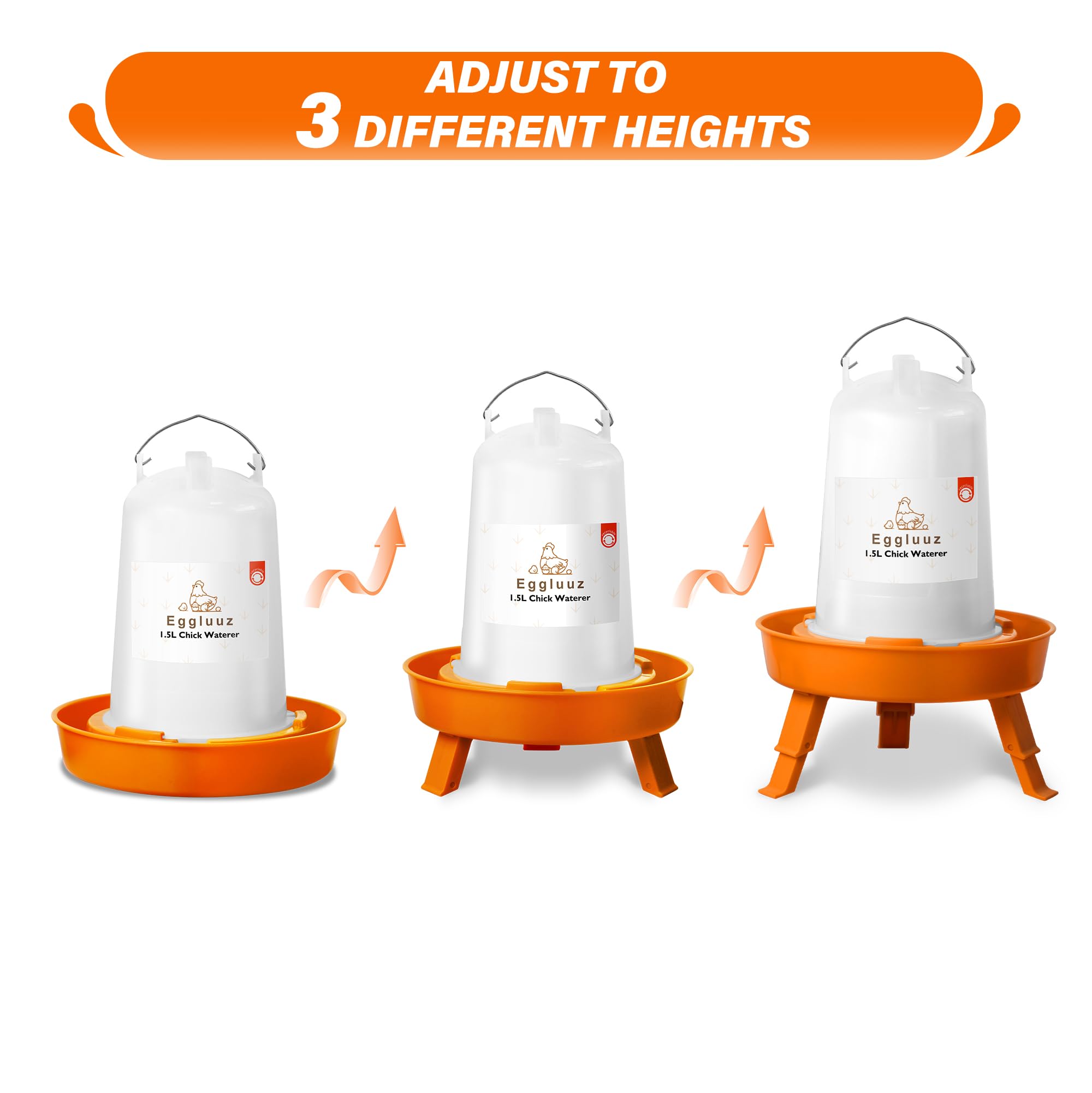 Durable Eggluuz plastic construction for daily brood care.