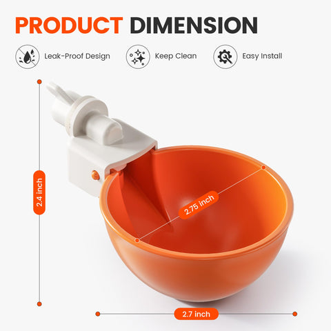 Eggluuz waterer cups install easily in coop for reliable water access