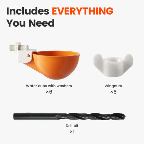 Eggluuz waterer cups leak-proof design keeps bedding dry