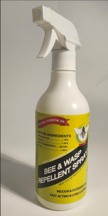 Applying Eglagen near doorways on a porch for outdoor protection.