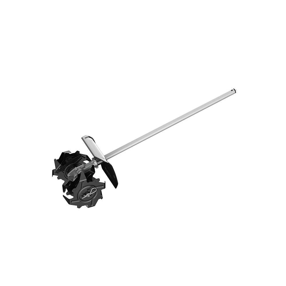 CTA9500 cultivator attachment with steel tines for precise tilling between shrubs