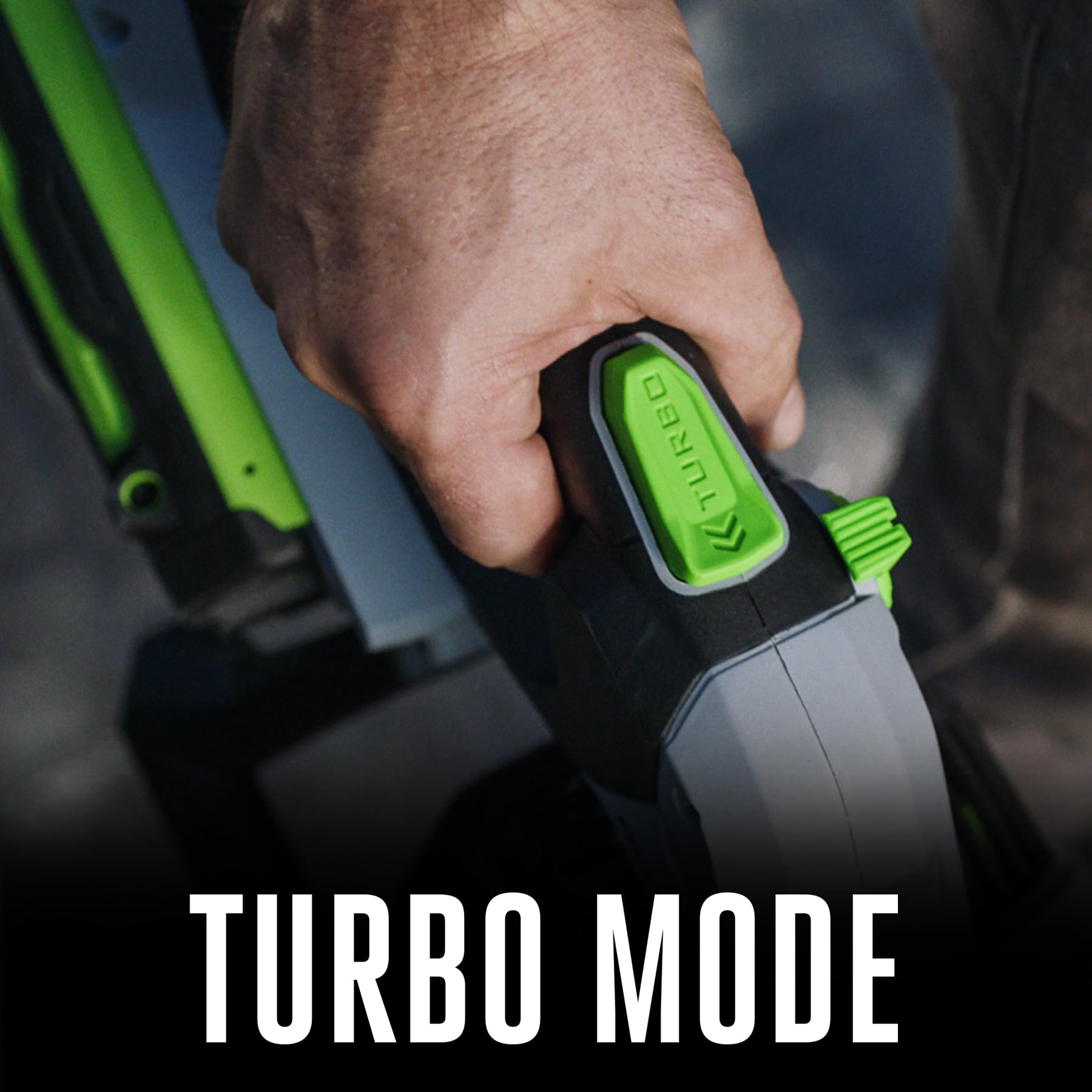 EGO Power+ Leaf Blower uses a high-efficiency brushless motor for smooth operation.