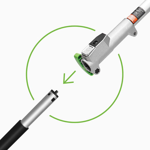 EGO Power+ Rubber Broom Attachment compatible with PH1400 for yard cleanup.