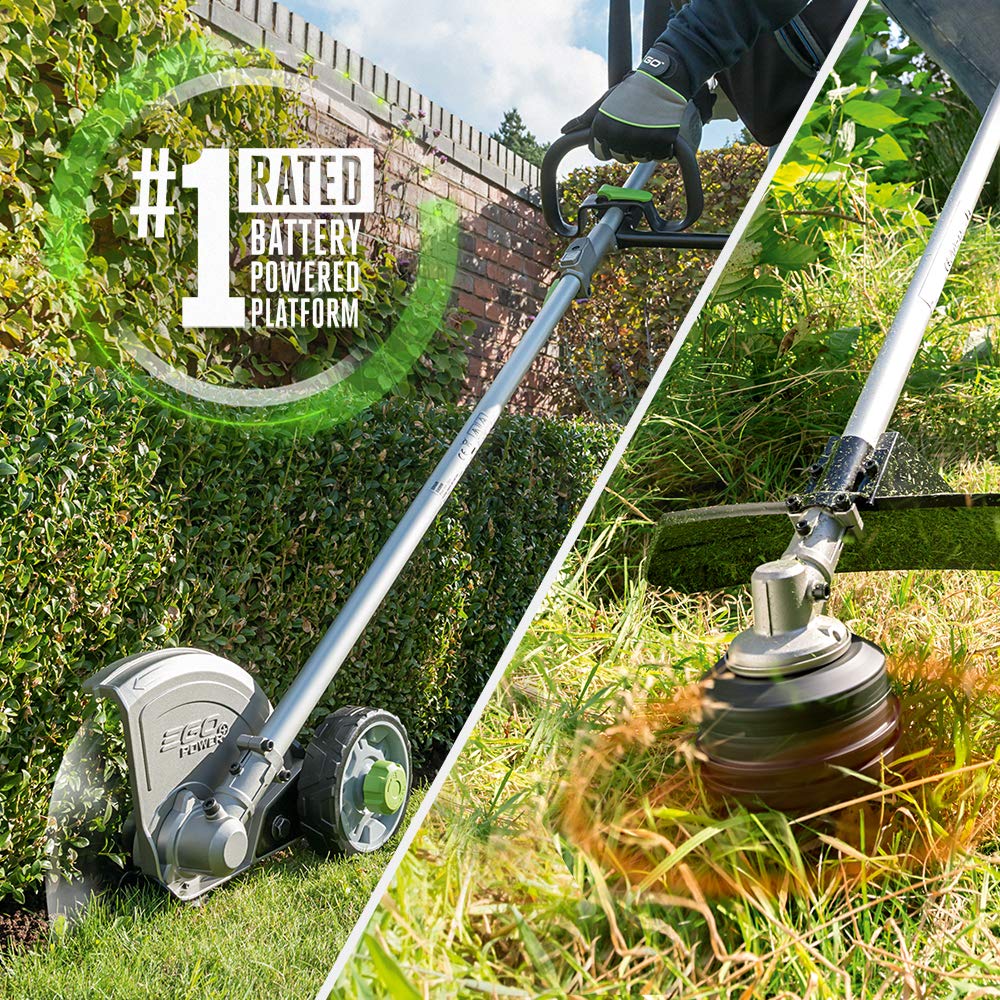 EGO Power+ 15-inch trimmer attachment ready for fast line changes.