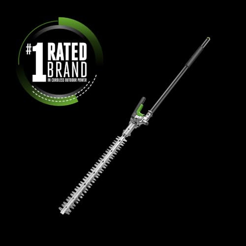 EGO Power+ 20-inch hedge trimmer blades deliver clean cuts.