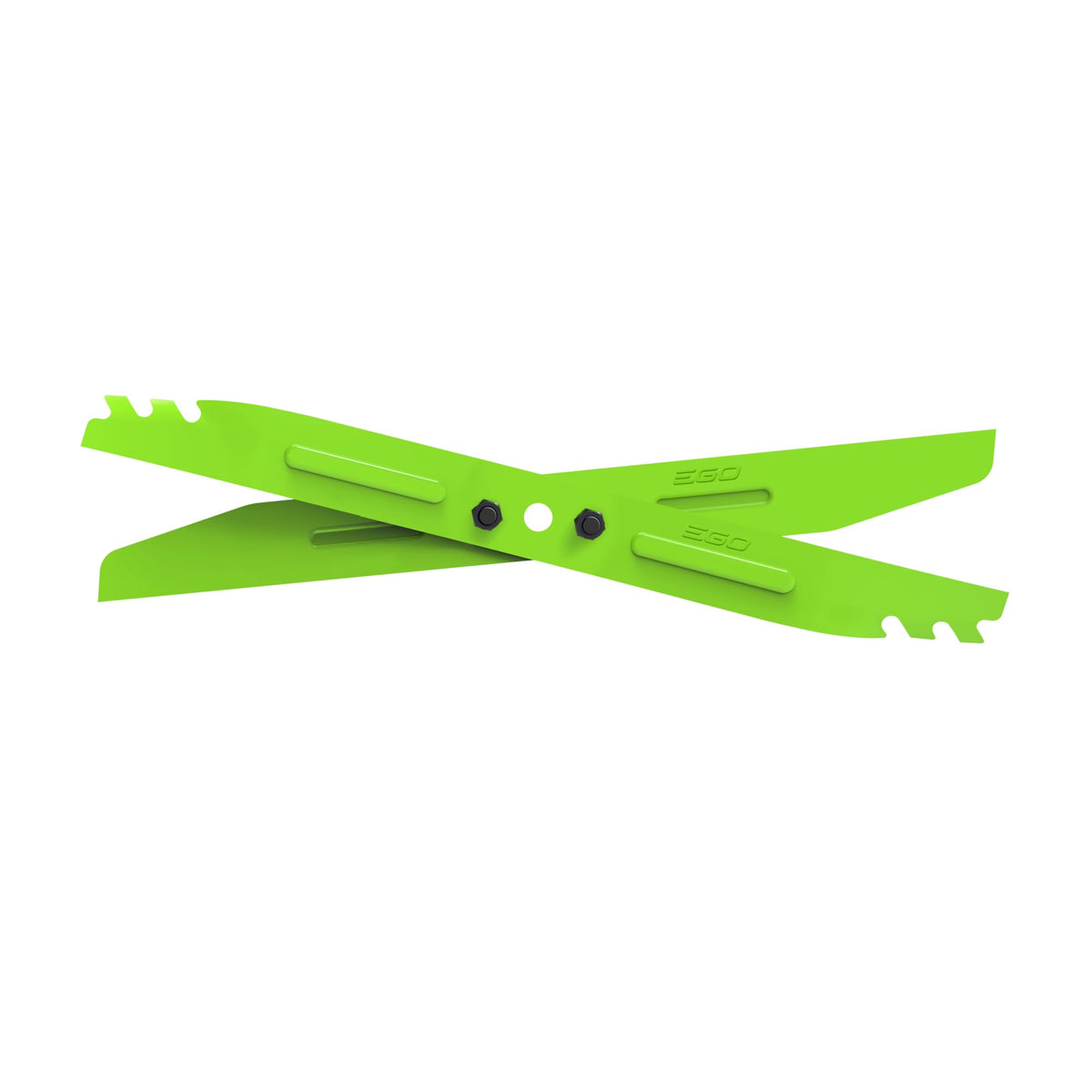 EGO Power+ 22-inch blade set showing upper and lower blades for Select Cut system with improved cut quality