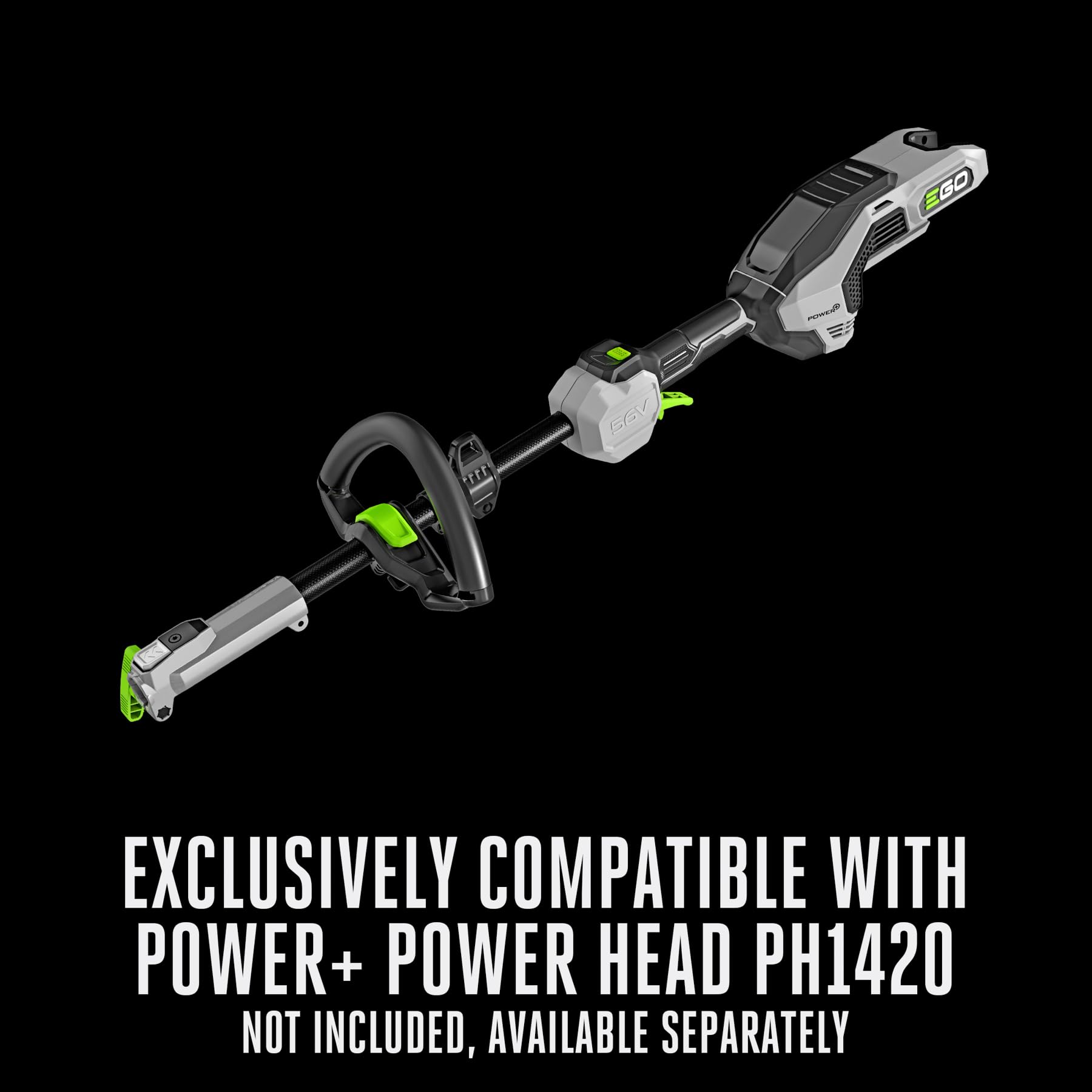 EGO Power+ 3-tooth steel blade cuts through thick vegetation.