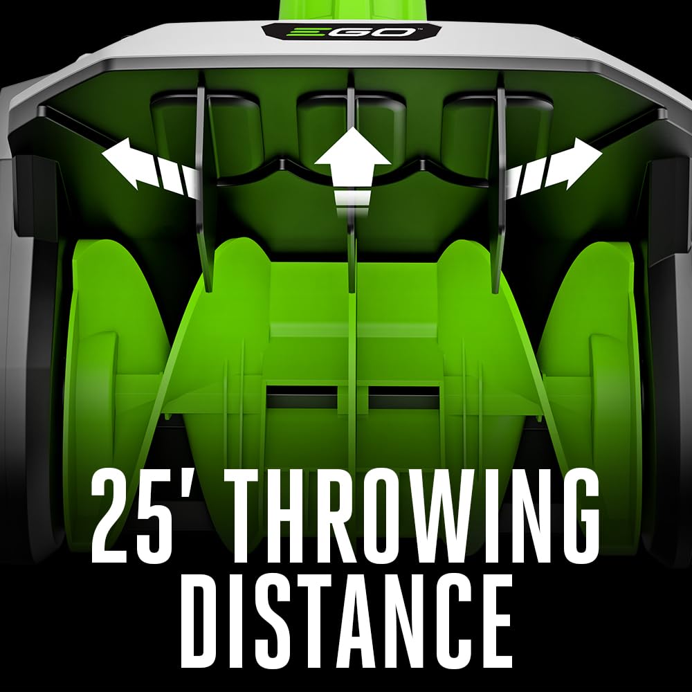 Close-up of the 60-degree directional control dial on the EGO Power+ snow shovel