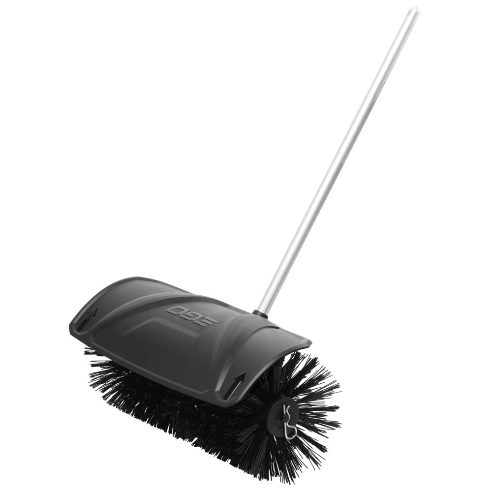 EGO Power+ BBA2100 bristle brush attached to the multi-head for quick cleanup.
